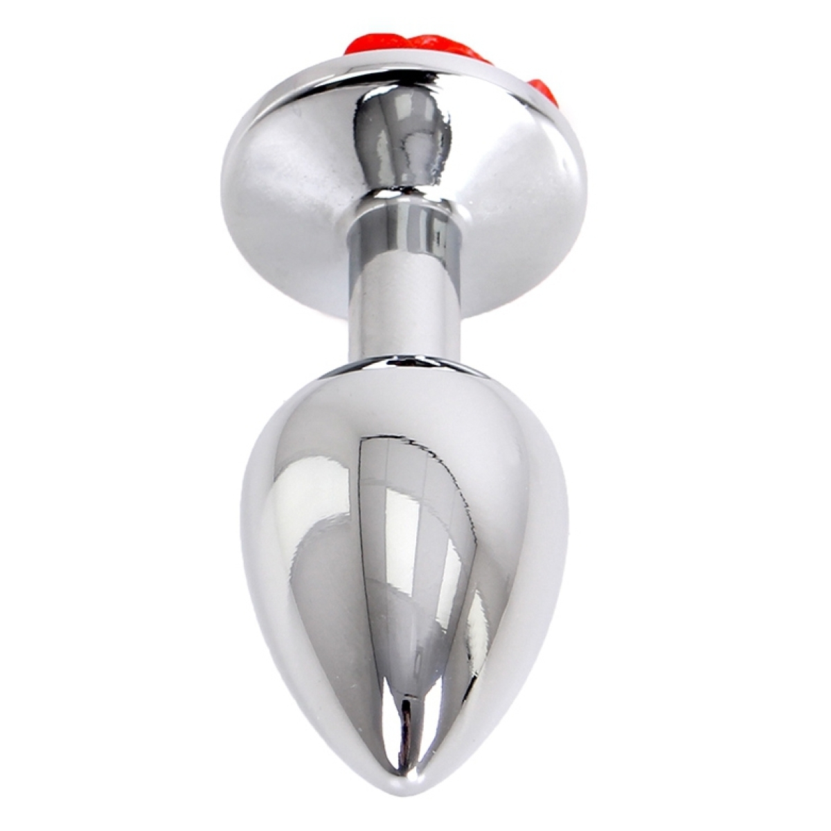 plug bijou anal alu avec rose 6 x 28 cm 3