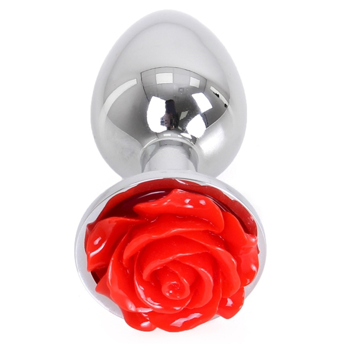 plug bijou anal alu avec rose 6 x 28 cm 4