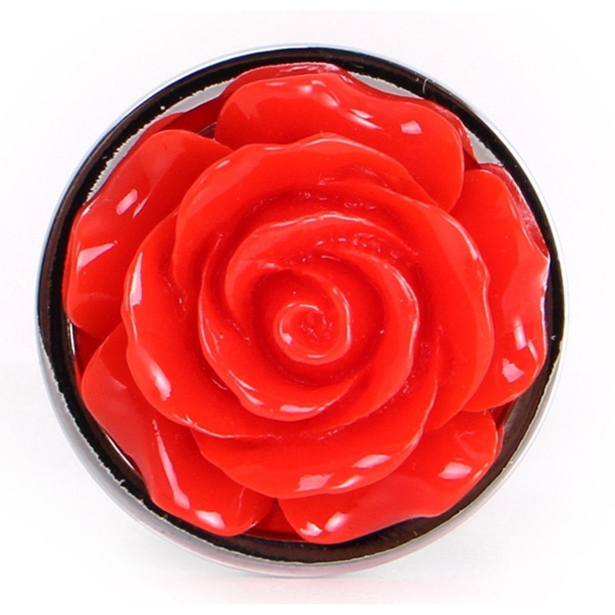 plug bijou anal alu avec rose 6 x 28 cm 5