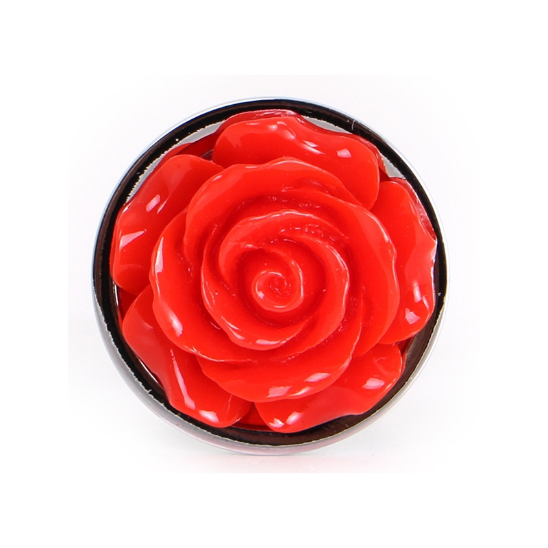 plug bijou anal alu avec rose 6 x 28 cm 5