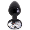 plug bijou anal alu gem light 6 x 28 cm noir 1
