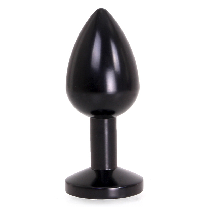 plug bijou anal alu gem light 6 x 28 cm noir 2