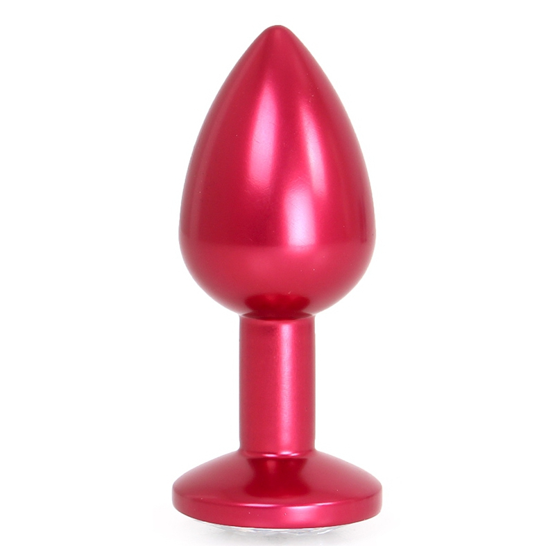 plug bijou anal alu gem light 6 x 28 cm rouge 2