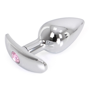 plug bijou anal avec base arrondie curve 6 x 28 cm bijou rose