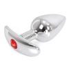 plug bijou anal avec base arrondie curve 6 x 28 cm bijou rouge