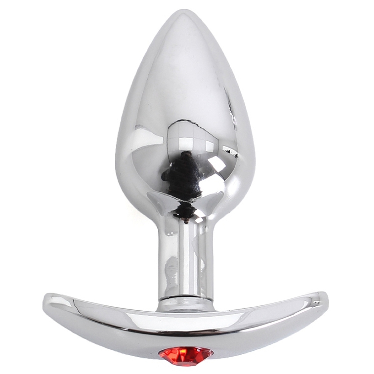 plug bijou anal avec base arrondie curve 6 x 28 cm bijou rouge 2
