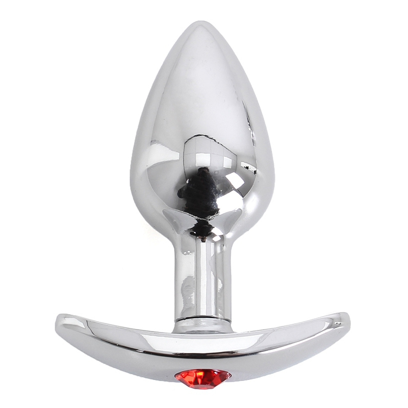plug bijou anal avec base arrondie curve 6 x 28 cm bijou rouge 2