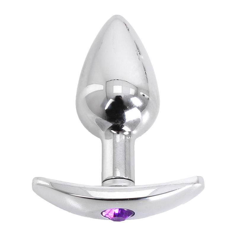 plug bijou anal avec base arrondie curve 6 x 28 cm bijou violet 2