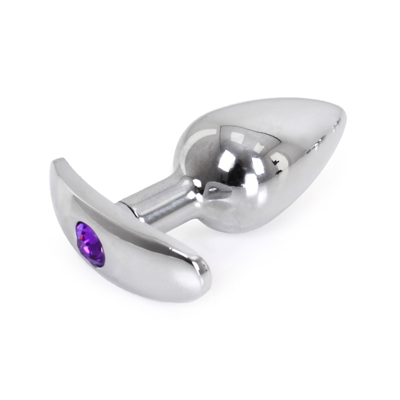 plug bijou anal avec base arrondie curve 6 x 28 cm bijou violet