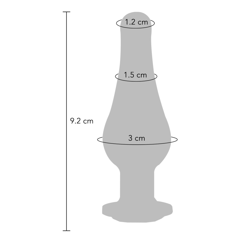 plug bijou anal diamond bum s 9 x 32cm 4