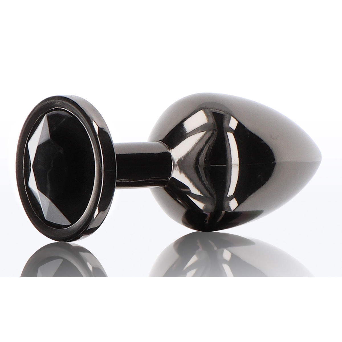 plug bijou anal diamond jewel l 8 x 4cm noir