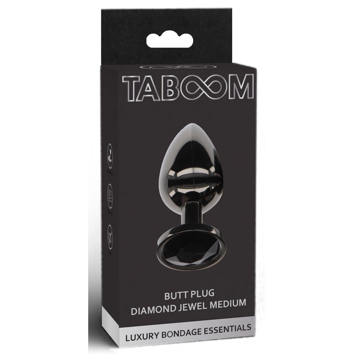 plug bijou anal diamond jewel m 7 x 33cm noir 1