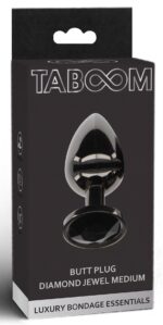 plug bijou anal diamond jewel m 7 x 33cm noir 1