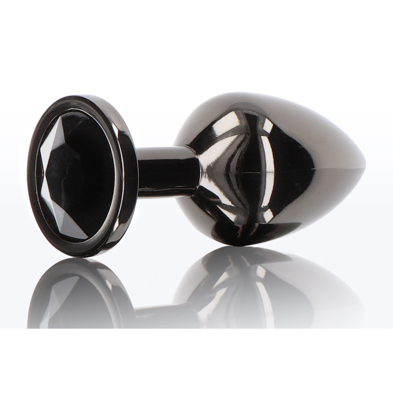 plug bijou anal diamond jewel m 7 x 33cm noir