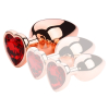 plug bijou anal gold heart l 8 x 41cm rouge