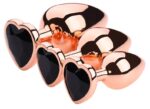 plug bijou anal gold heart m 7 x 34cm noir 1