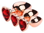 plug bijou anal gold heart m 7 x 34cm rouge 1