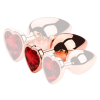 plug bijou anal gold heart m 7 x 34cm rouge