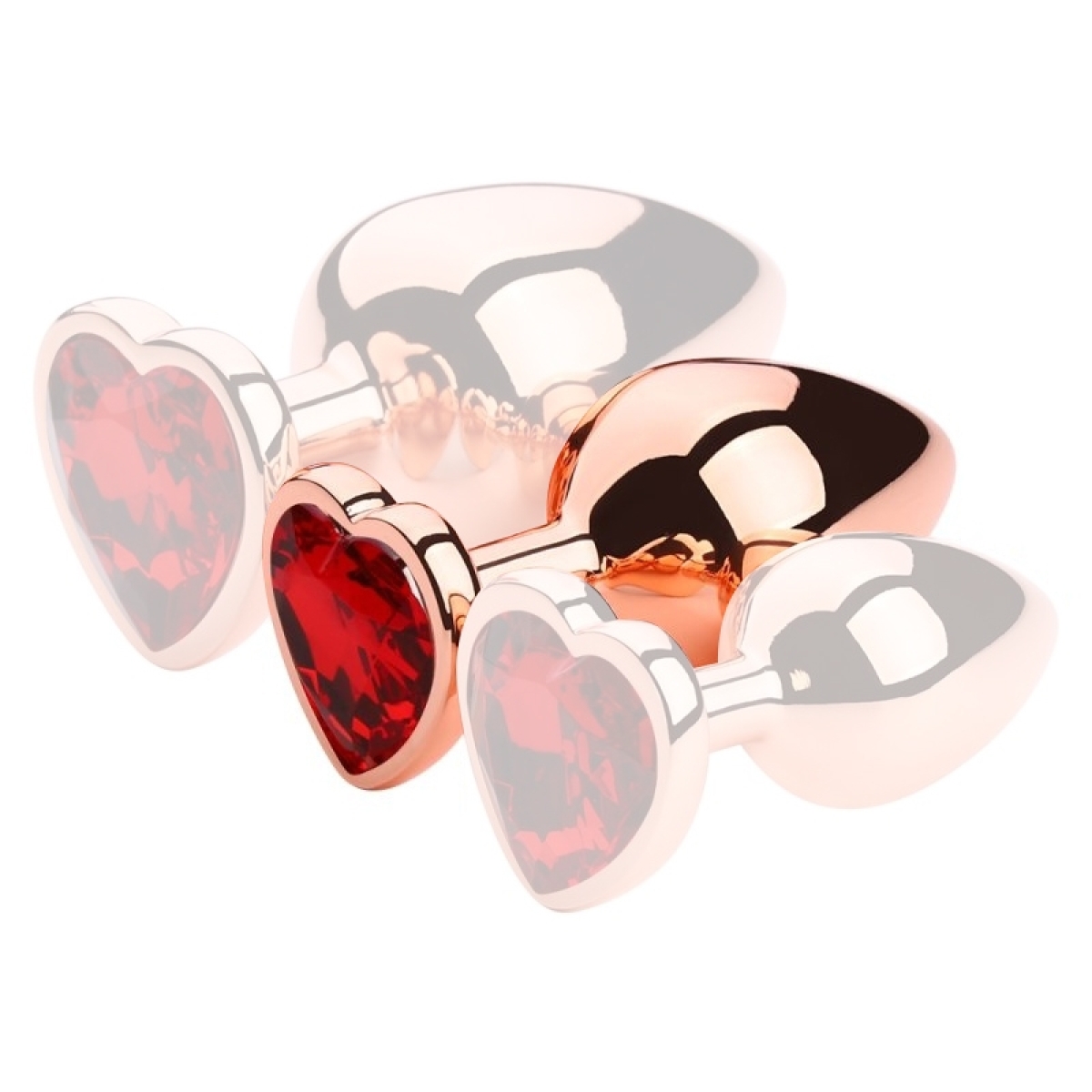 plug bijou anal gold heart m 7 x 34cm rouge