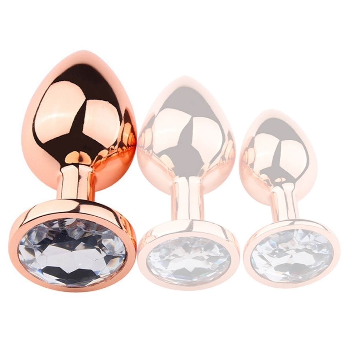 plug bijou anal pinkygold l 85 x 4cm bijou transparent 1