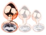 plug bijou anal pinkygold l 85 x 4cm bijou transparent 1