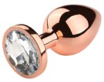 plug bijou anal pinkygold l 85 x 4cm bijou transparent 2