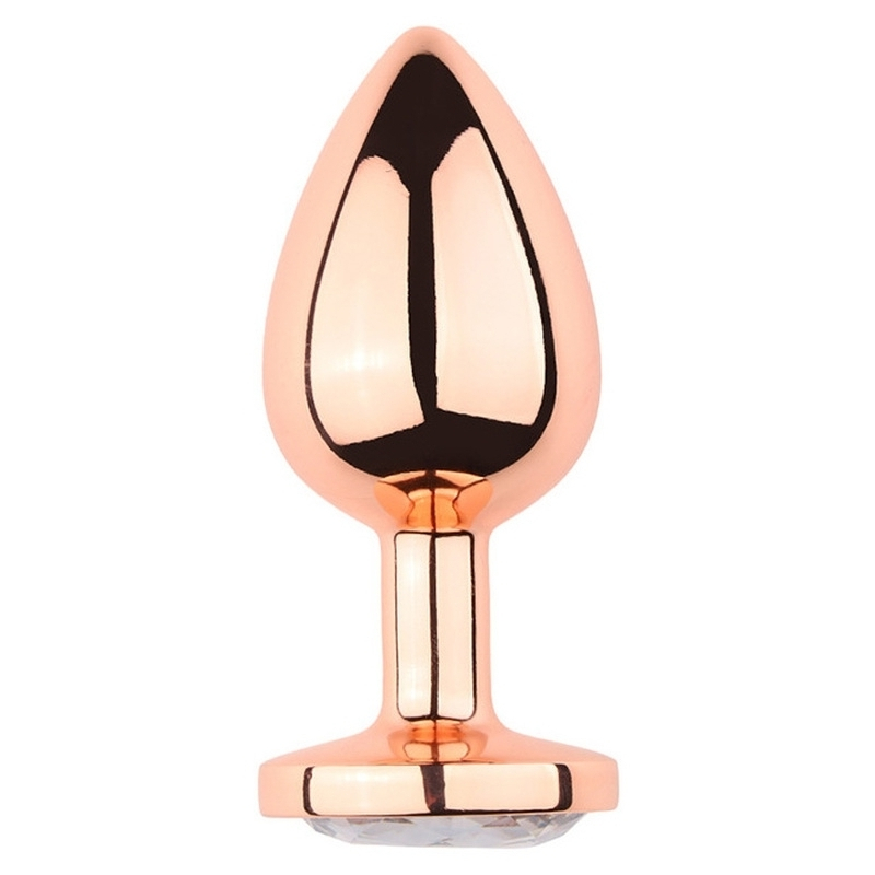 plug bijou anal pinkygold l 85 x 4cm bijou transparent 3