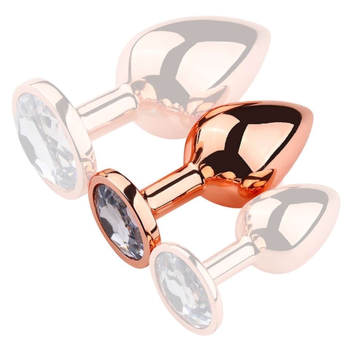 plug bijou anal pinkygold m 75 x 33cm bijou transparent