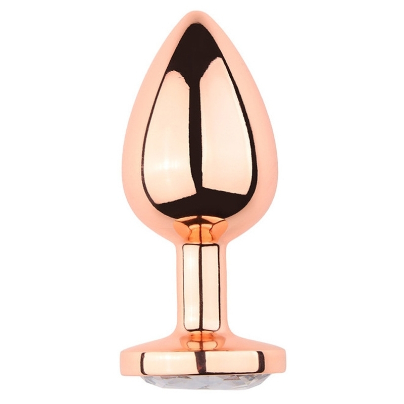 plug bijou anal pinkygold m 75 x 33cm bijou transparent 3