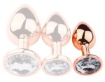 plug bijou anal pinkygold s 65 x 27cm bijou transparent 1