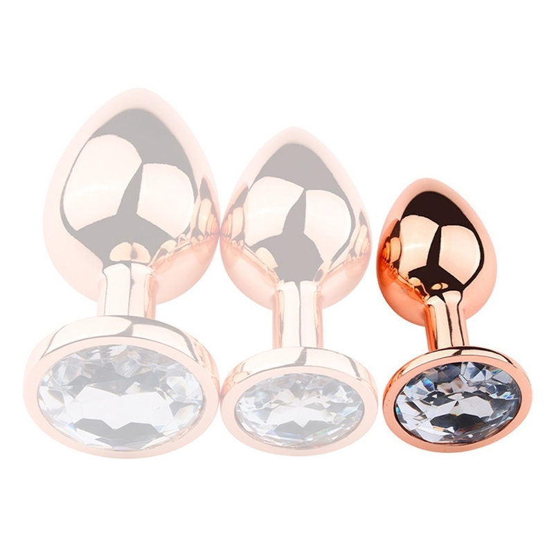 plug bijou anal pinkygold s 65 x 27cm bijou transparent 1