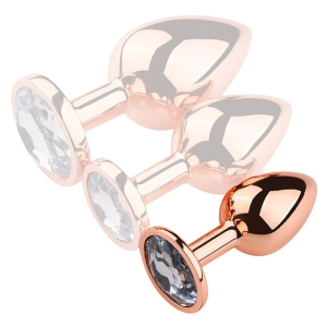 plug bijou anal pinkygold s 65 x 27cm bijou transparent