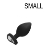 plug bijou anal silicone heart 6 x 28 cm noir