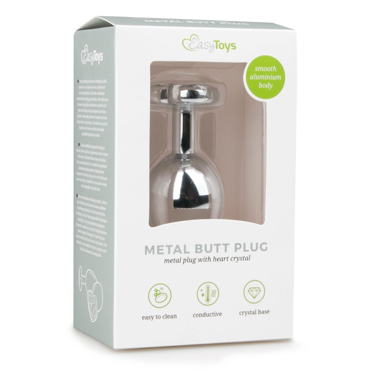 plug bijou argent en coeur medium 71 x 32cm 2