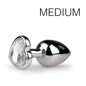 plug bijou argent en coeur medium 71 x 32cm