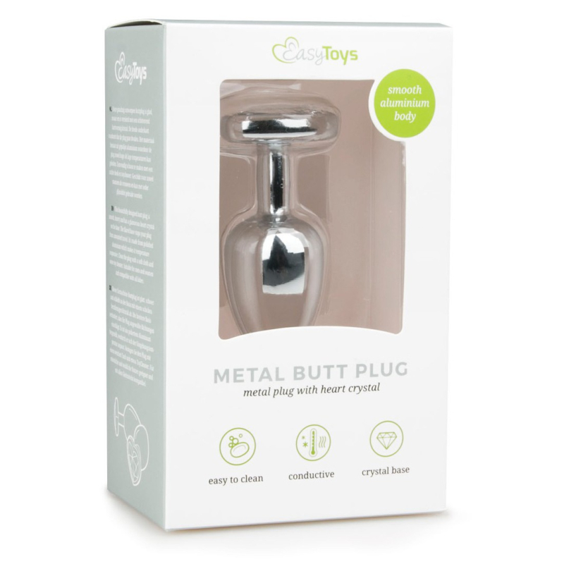 plug bijou argent en coeur small 63 x 26 cm 2