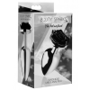 plug bijou avec rose noire 65 x 27 cm small 1