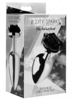 plug bijou avec rose noire 65 x 27 cm small 1