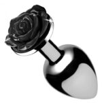 plug bijou avec rose noire 65 x 27 cm small 2