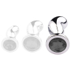 plug bijou bean silver l 9 x 35cm noir