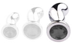 plug bijou bean silver l 9 x 35cm noir