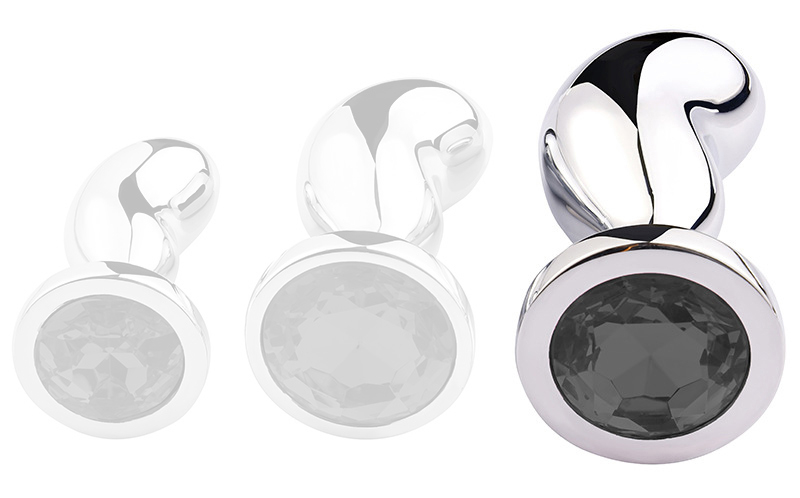 plug-bijou-bean-silver-l-9-x-35cm-noir plug bijou bean silver l 9 x 35cm noir