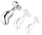 plug bijou bean silver l 9 x 35cm rose 1