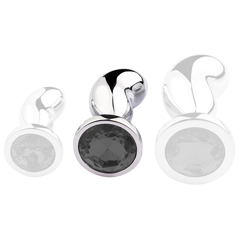 plug-bijou-bean-silver-m-7-x-3cm-noir plug bijou bean silver m 7 x 3cm noir