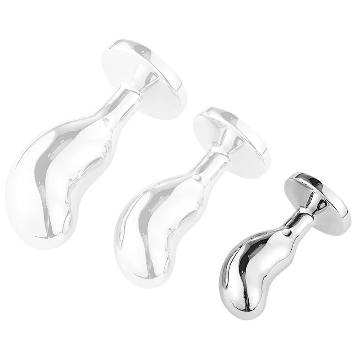 plug bijou bean silver s 6 x 23cm 1