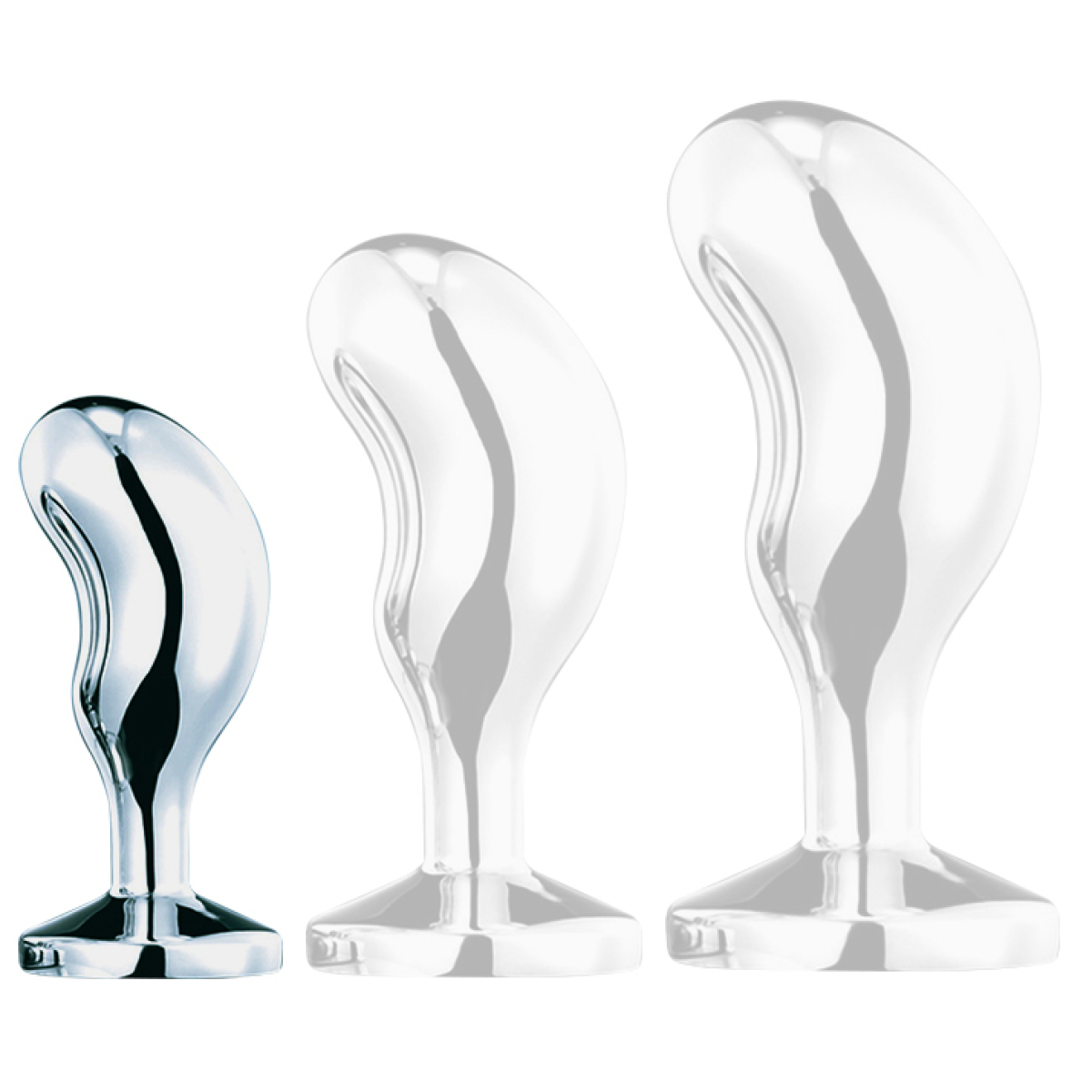 plug bijou bean silver s 6 x 23cm 2