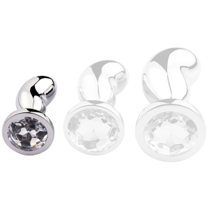 plug bijou bean silver s 6 x 23cm