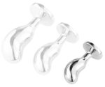 plug bijou bean silver s 6 x 23cm noir 1