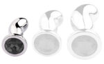 plug bijou bean silver s 6 x 23cm noir