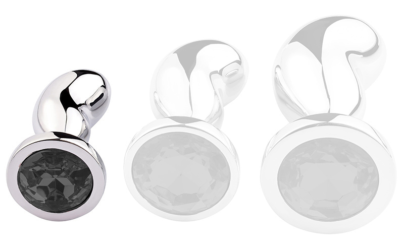 plug-bijou-bean-silver-s-6-x-23cm-noir plug bijou bean silver s 6 x 23cm noir